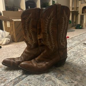 Leather cowboy boots